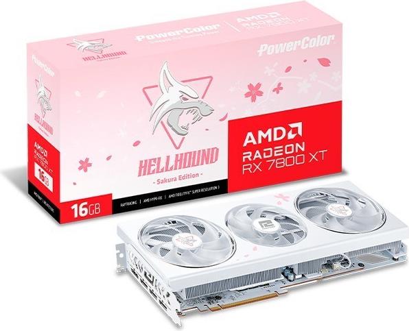 PowerColor Hellhound Radeon RX 7800 XT Sakura (RX7800XT 16G-L/OC/SAKURA)