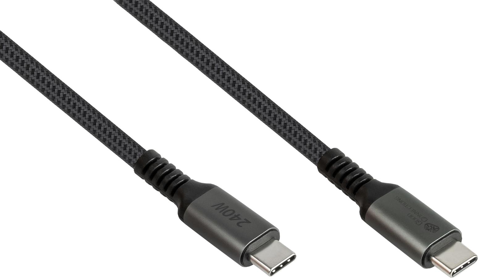 Good Connections USB 2.0 Lade- und Datenkabel 240W USB-C Stecker an Stecker anthrazit 1m (2240-CCT010A)