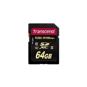 Transcend 64GB SDXC CLASS3 UHS-II CARD Transcends SDXC/SDHC UHS-II U3 SD Karten sind speziell für die aktuellen UHS-II kompatiblen Spiegelreflexkameras und Camcorder entwickelt worden, um das volle Potenzial des Geräts auszuschöpfen. (TS64GSD2U3)