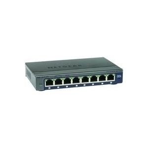 NETGEAR Desktop Switch ProSafe Plus GS108E 8-port Gigabit, Datenübertragungsrate: 10/100/1000 Mbit/Sek (GS108E-300PES)