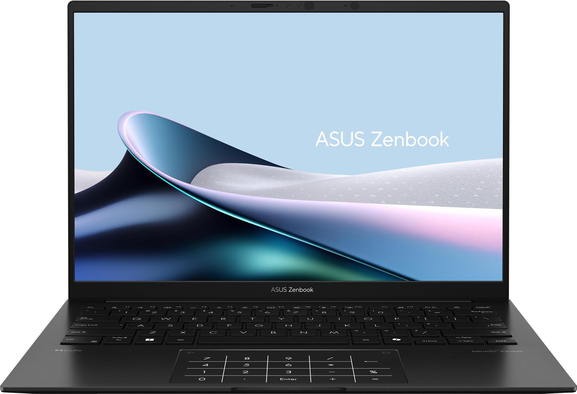 ASUS Zenbook 14 OLED UM3406HA-QD036W AMD Ryzen™ 7 8840HS Laptop 35,6 cm (14") Full HD 16 GB LPDDR5x-SDRAM 1 TB SSD Wi-Fi 6E (802.11ax) Windows 11 Home Schwarz (90NB1271-M004S0)