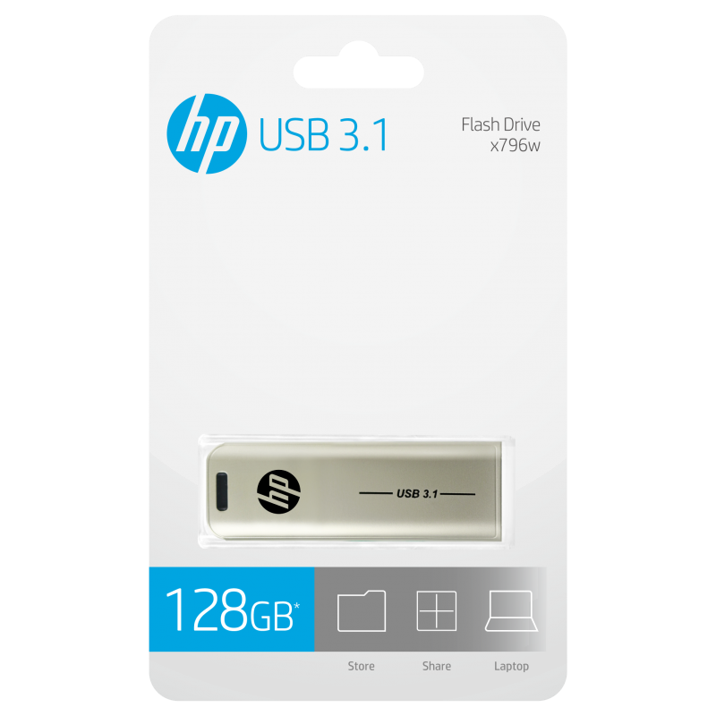 HP x796w USB-Stick 128 GB USB Typ-A 3.2 Gen 1 (3.1 Gen 1) Silber (HPFD796L-128)