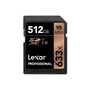 Lexar SDXC Card 512GB 633x Professional Class 10 UHS-I (LSD512CBEU633)
