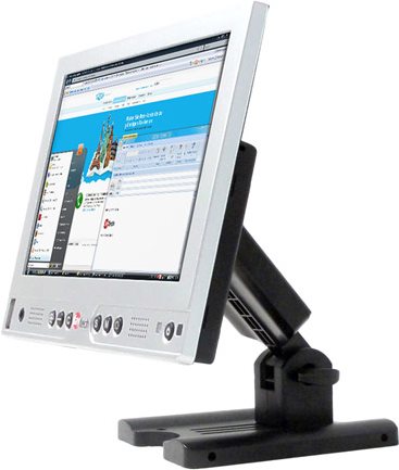 Faytech Touch-Monitor 25,4 cm (10") silber VGA- und HDMI-Anschluss, LED Backlight-Technologie, drei Video-Eingänge, einbaufähig (FT10TMS)