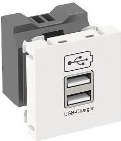 OBO USB Ladegerät m. 2.1A Ladestrom MTG-2UC2.1 RW1 - 45 x 45 mm (6105300)