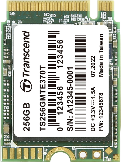 Transcend MTE370T 256 GB Interne M.2 PCIe NVMe SSD 2230 3.0 x4 Retail (TS256GMTE370T)