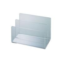 MAUL Kartenständer Acryl mit 2 Fächern, glasklar Stärke: 4 mm, Maße: (B)153 x (T)99 x (H)100 mm (19520-05)