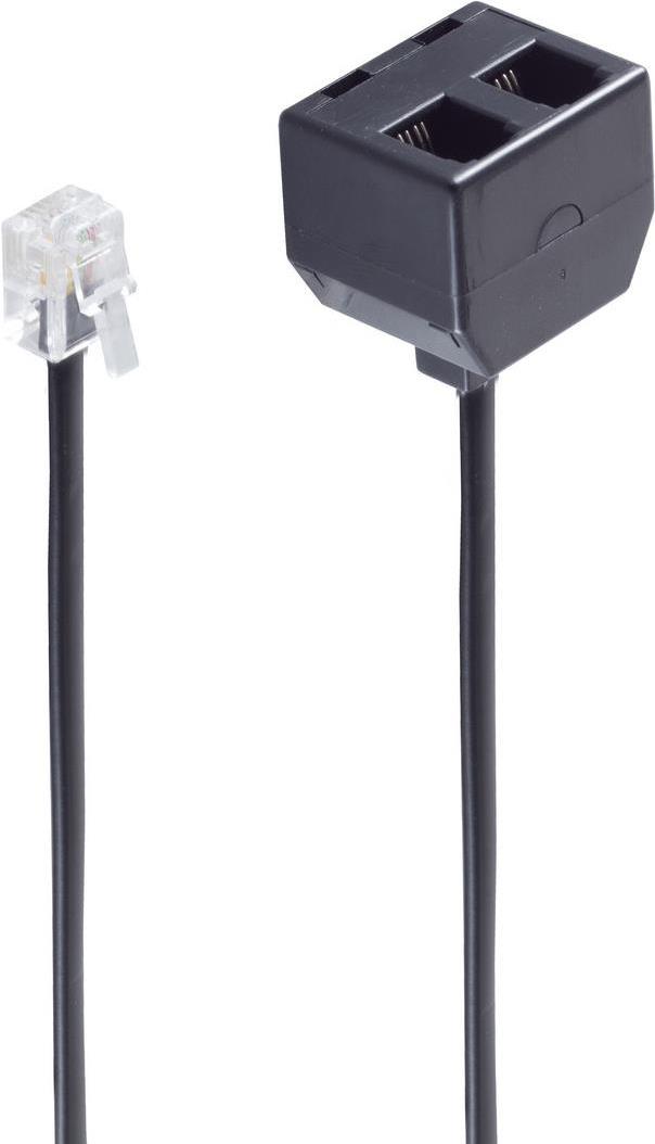 shiverpeaks BASIC-S Y-Adapterkabel für Telefonhörer RJ10 Stecker (BS71231-4)