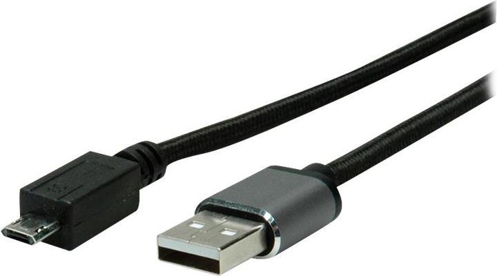 Roline USB-Kabel USB (M) bis Micro-USB Typ B (M) umkehrbar (11.02.8771)