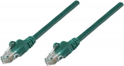 Intellinet Network Patch Cable, Cat5e, 0,25m, Green, CCA, U/UTP, PVC, RJ45, Gold Plated Contacts, Snagless, Booted, Lifetime Warranty, Polybag (737340)