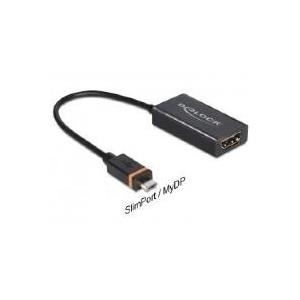 Delock Adapter SlimPort / MyDP Stecker > High Speed HDMI Buchse + USB micro-B Buchse (65468)