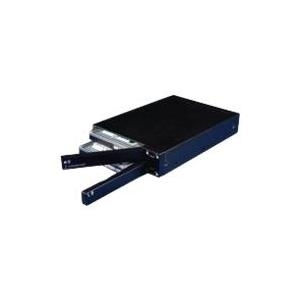 JOUJYE Mobile Rack 2x6,4cm 2,5Z SATA HDD (SSD) Aluminium schraubenlose kabellose HDD Installation schwarz (JJ-1125SATA)