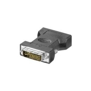 Wentronic Goobay Analoger DVI/VGA Adapter, DVI-I Stecker Dual-Link (24+5-Pin), Schwarz - DVI-I Stecker Dual-Link (24+5-Pin) > VGA-Buchse (15-polig) (69030)