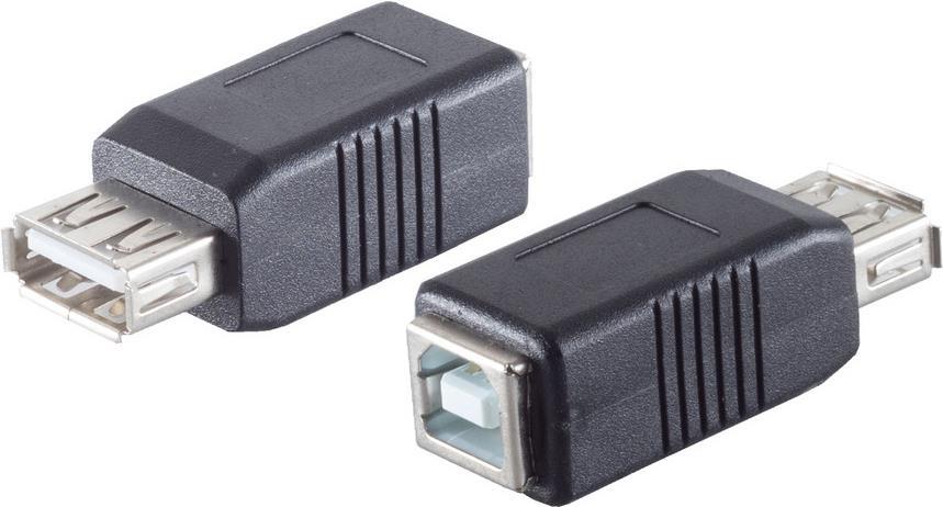 shiverpeaks BASIC-S USB Adapter USB-A Kupplung - USB-B-Kupplung, im Polybeutel mit Euro- (BS77044)