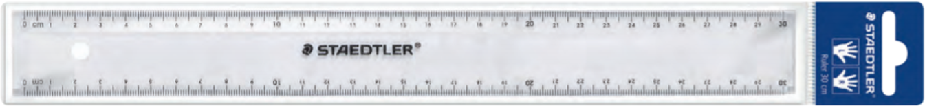 Staedtler 562 300 PB Lineal Maßstabslineal 30 cm Kunststoff Transparent 1 Stück(e) (562 300 PB)