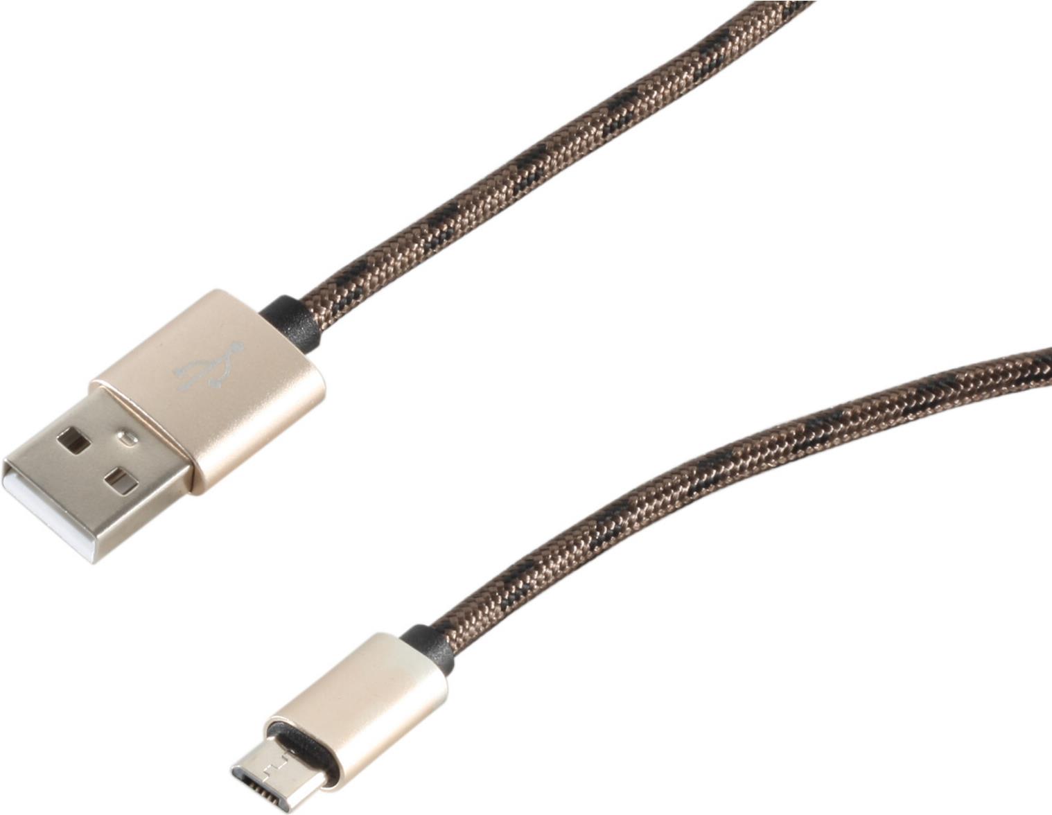 S-Conn 14-50082 USB Kabel 2 m USB 2.0 USB A Micro-USB B Braun (14-50082)