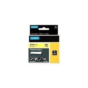 DYMO RhinoPRO Flexible Nylon - Flexibles Nylonband - Schwarz auf Gelb - Rolle...