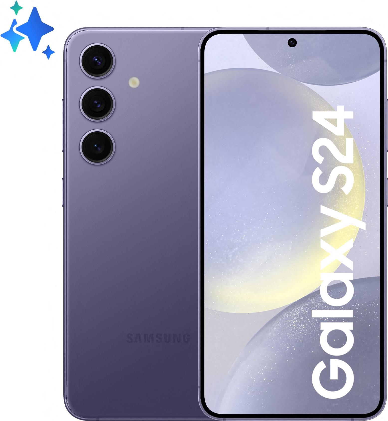 Samsung Galaxy S24 128GB Cobalt Violet EU 15,64cm (6,2") OLED Display, Android 14, 50MP Triple-Kamera (SM-S921BZVDEUE)