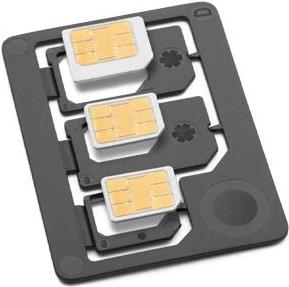 Networx Kompakt SIM Adapter Set Mikro Nano-SIM Black (M1ZYQALL)