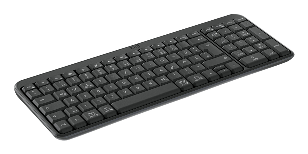 Logitech K250 Kabellose Tastatur QWERTZ Deutsch Bluetooth Graphite