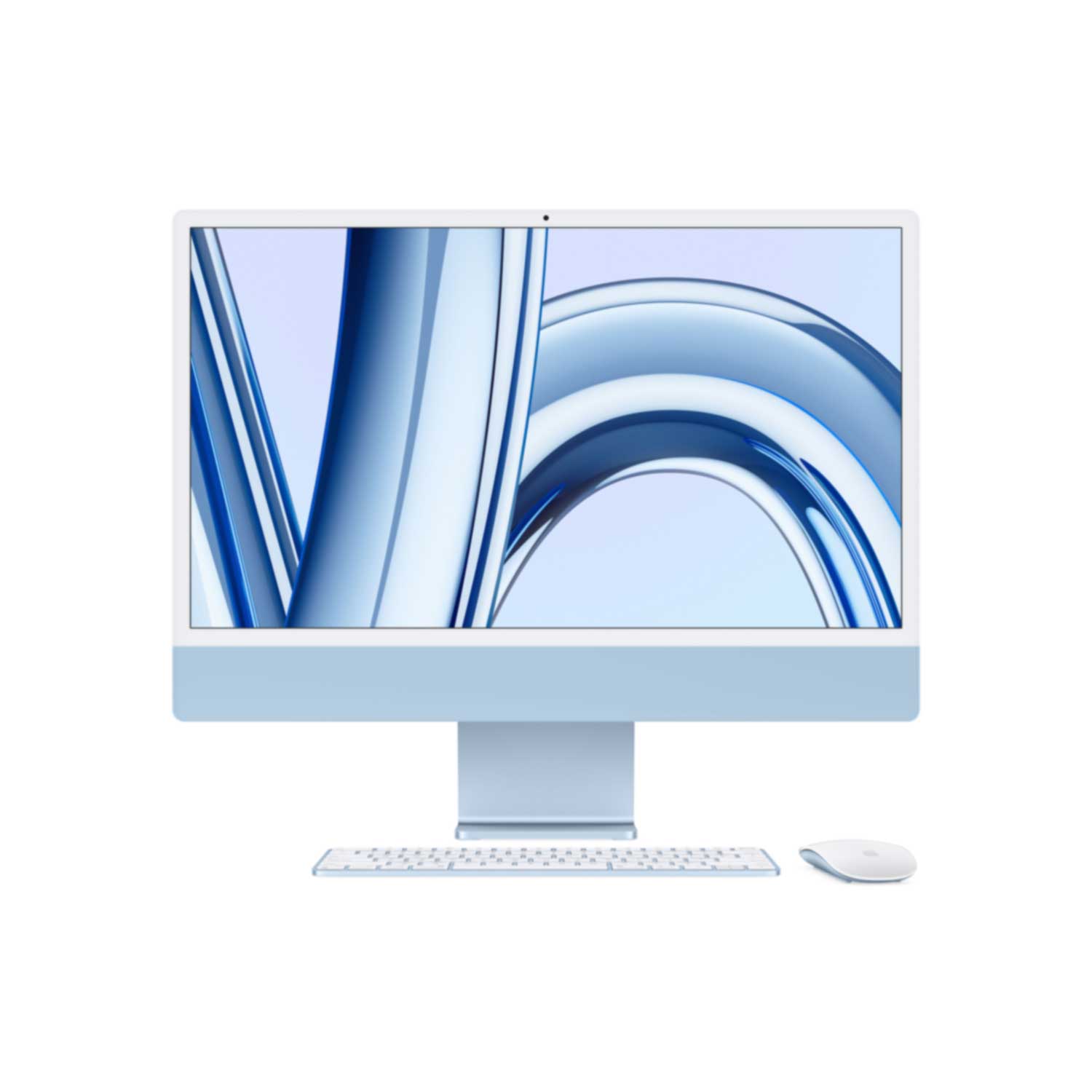 APPLE iMac Z197 59,62cm 23,5Zoll Apple M3 8C CPU/8C GPU/16C N.E. 16GB 256GB SSD MM MaKey TID DE - Blau (Z197-MQRC3D/A-AJLZ)