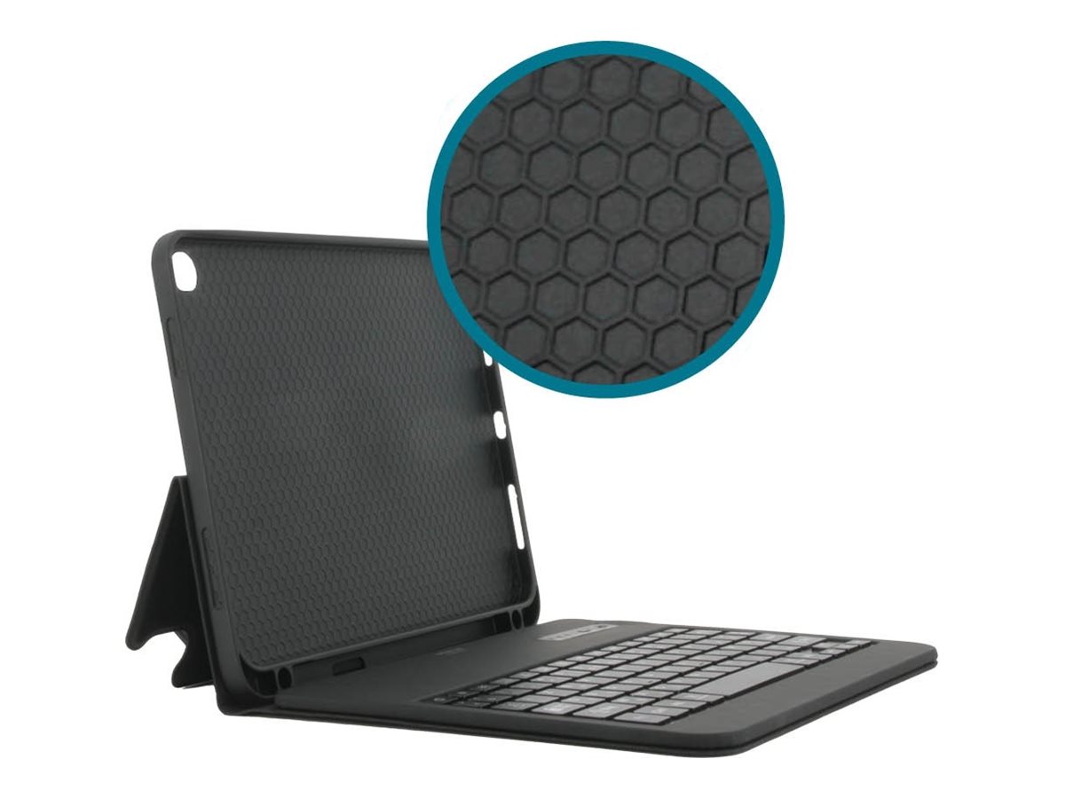 Mobilis Element Tastatur und Foliohülle für Samsung Galaxy Tab A11+ und Tab A9+ 11" Bluetooth AZERTY Schwarz