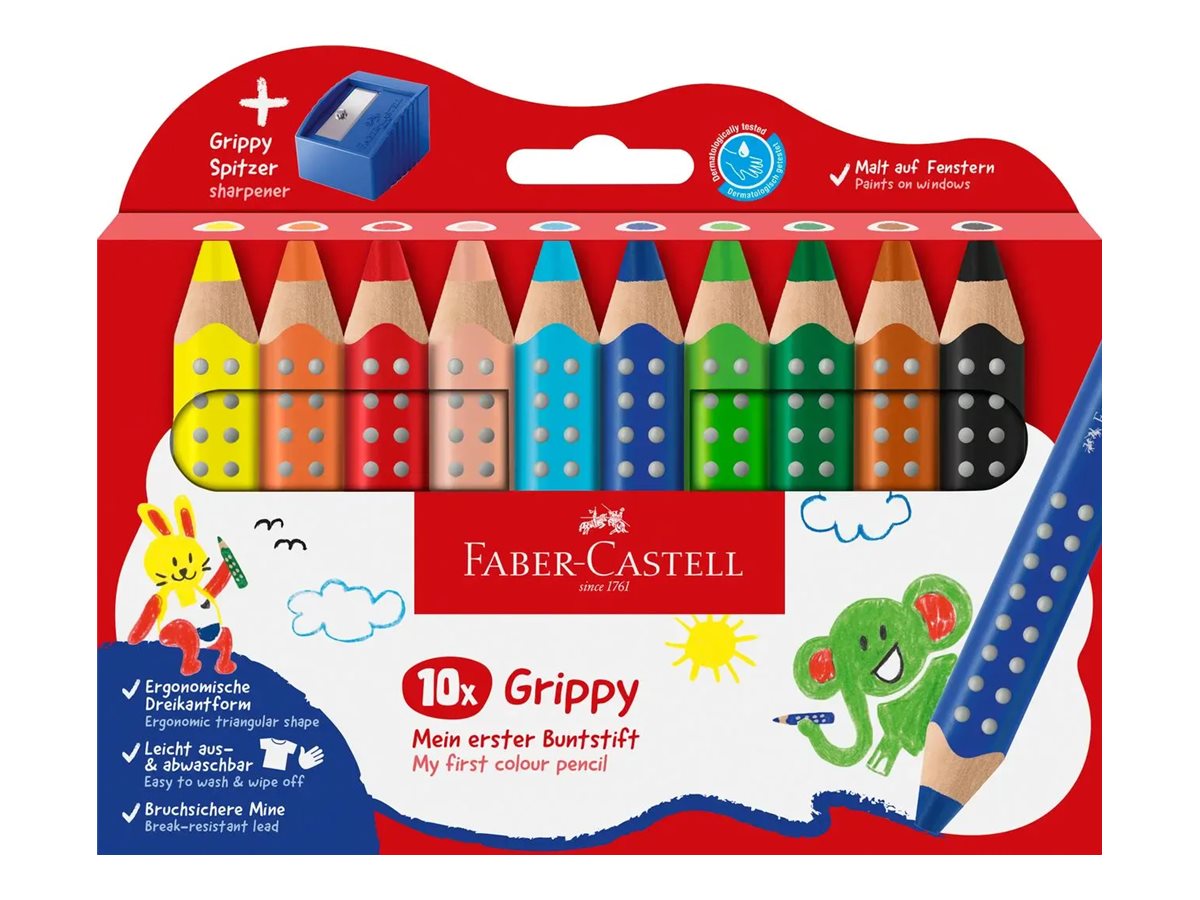 Faber-Castell Grippy Farbstift Mehrfarbig 10 St.