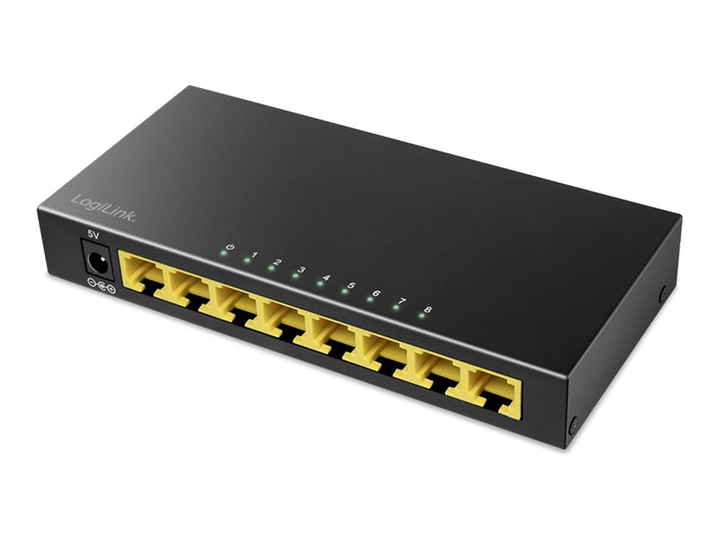 LogiLink NS0117 Gigabit Ethernet Switch 8-Port Schwarz