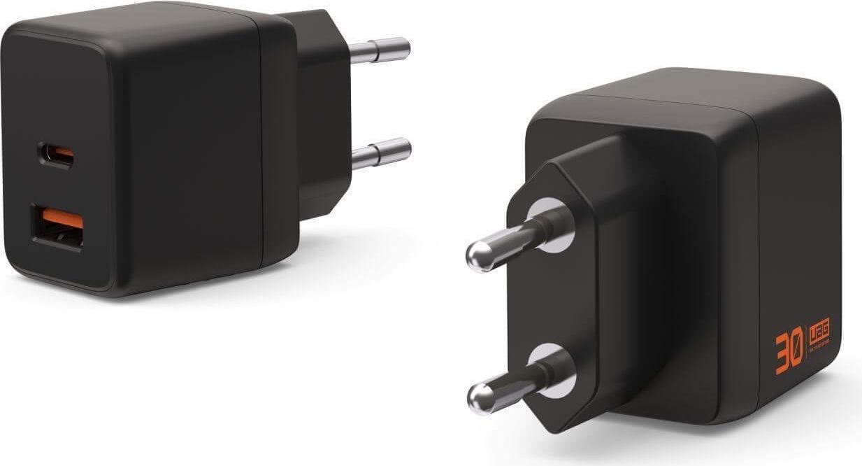 UAG Urban Armor Gear SRGE GaN Wand-Ladegerät | 30W | PD | 1x USB-C / 1x USB-A | schwarz | 9B443511V4040 (9B443511V4040)