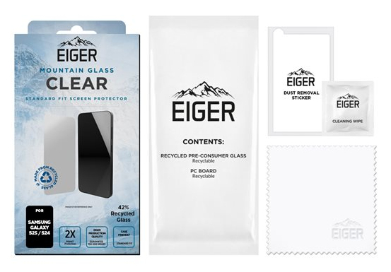 Eiger SP Mountain Glass Clear Displayschutzfolie für Samsung Galaxy S25/S24 6.2" Transparent