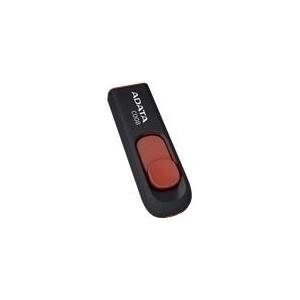 ADATA 64GB USB Stick C008 Slider USB 2.0 schwarz rot (AC008-64G-RKD)