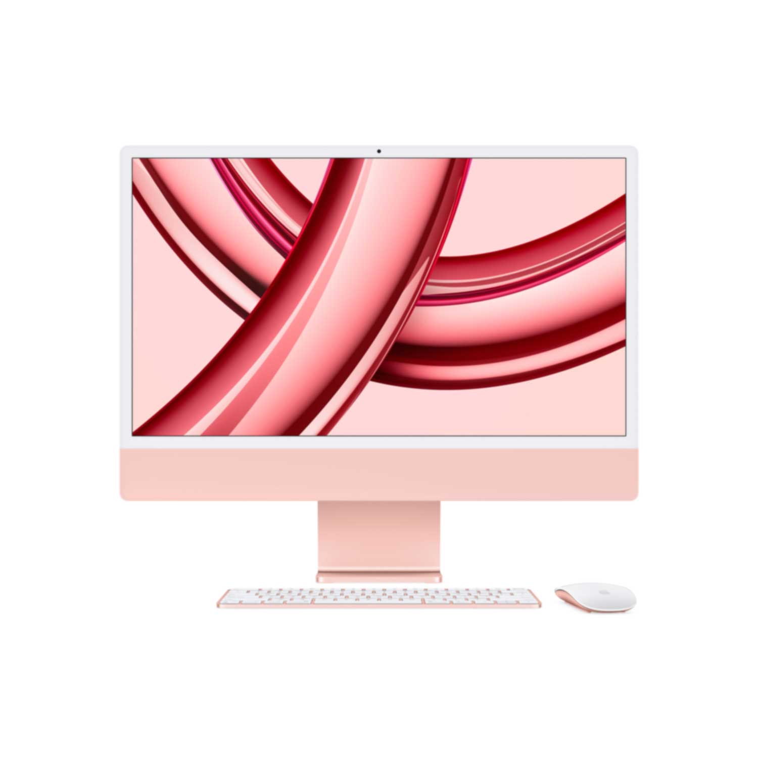 APPLE iMac Z19M 59,62cm 23,5Zoll Apple M3 8C CPU/10C GPU/16C N.E. 16GB 512GB SSD Gbit Eth. MM+MT NumKey TID DE - Rosé (Z19M-MQRT3D/A-AGFB)