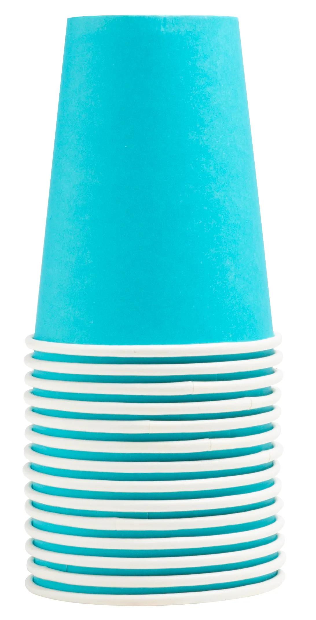 PROnappe Papp-Trinkbecher 200 ml Karton 15 Stück Türkis