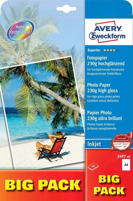 Avery Zweckform Superior Inkjet Photo Paper 2497 (2497-40)