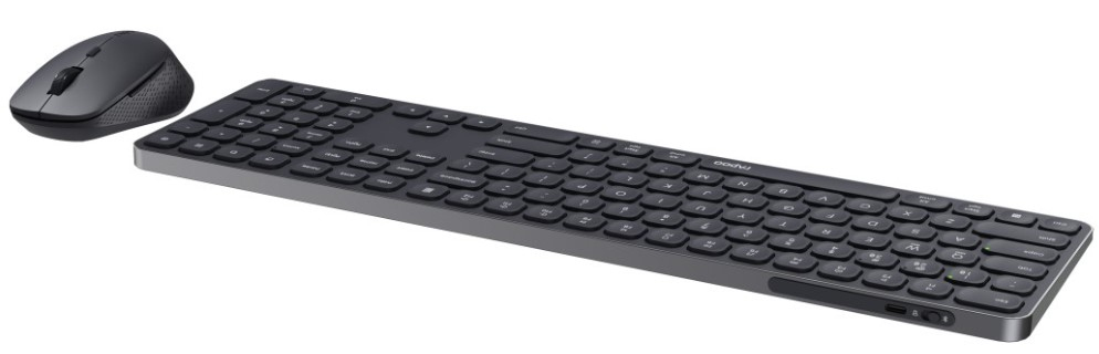 Rapoo 9810M Kabelloses Tastatur-Maus-Bundle QWERTZ Dunkelgrau