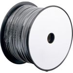 Wentronic Goobay Telefonflachkabel 100 m Rolle,AWG 28,CCA (kupferkaschiertes Aluminium), Schwarz (93308)