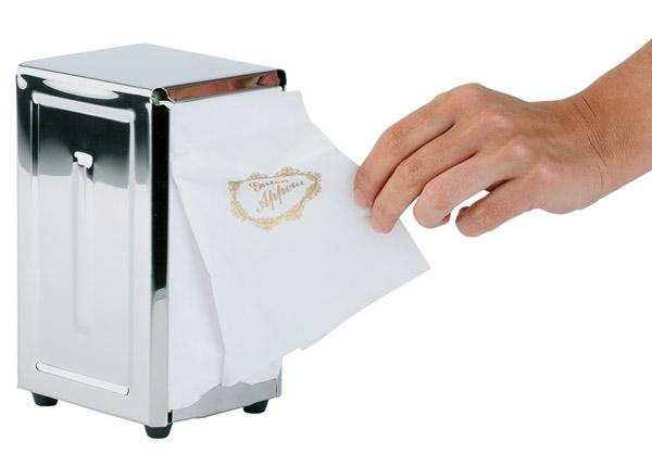 APS Serviettenspender Edelstahl 95 mm x 120 mm x 185 mm