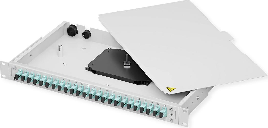 Telegärtner BASIS V LWL-Panel,Kupplgn 12xLC Dx, blau, OS2 (100131567)