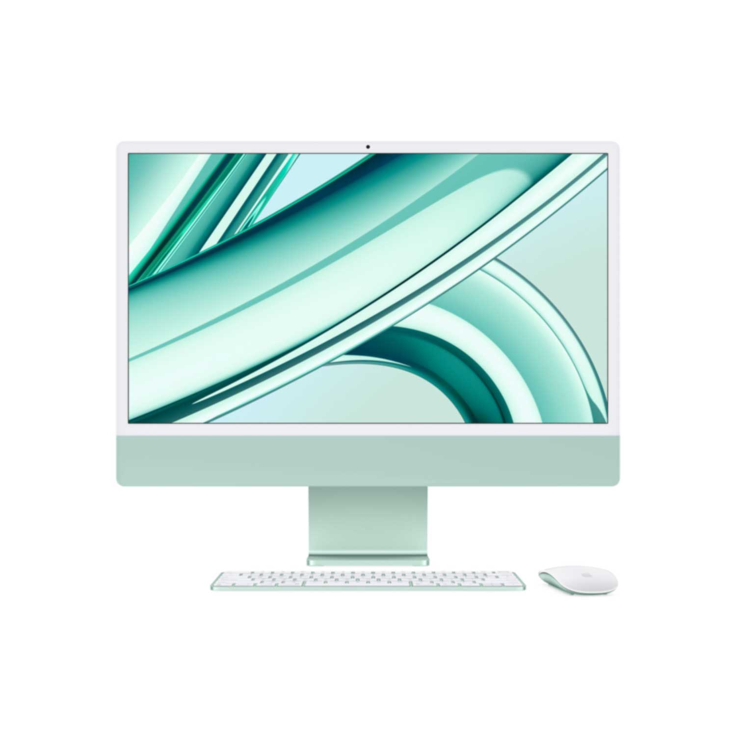 APPLE iMac Z19H 59,62cm 23,5Zoll Apple M3 8C CPU/10C GPU/16C N.E. 24GB 2TB SSD Gbit Eth. MT NumKey TID DE - Grün (Z19H-MQRN3D/A-ACUX)