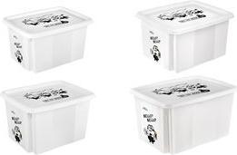 keeeper Aufbewahrungsbox karolina "Minions Bello", 30 Liter Dreh-/Stapelbox mit Deckel, aus PP, weiß, mit - 1 Stück (1223810036000)