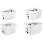 keeeper Aufbewahrungsbox karolina "Minions Bello", 30 Liter Dreh-/Stapelbox mit Deckel, aus PP, weiß, mit - 1 Stück (1223810036000)
