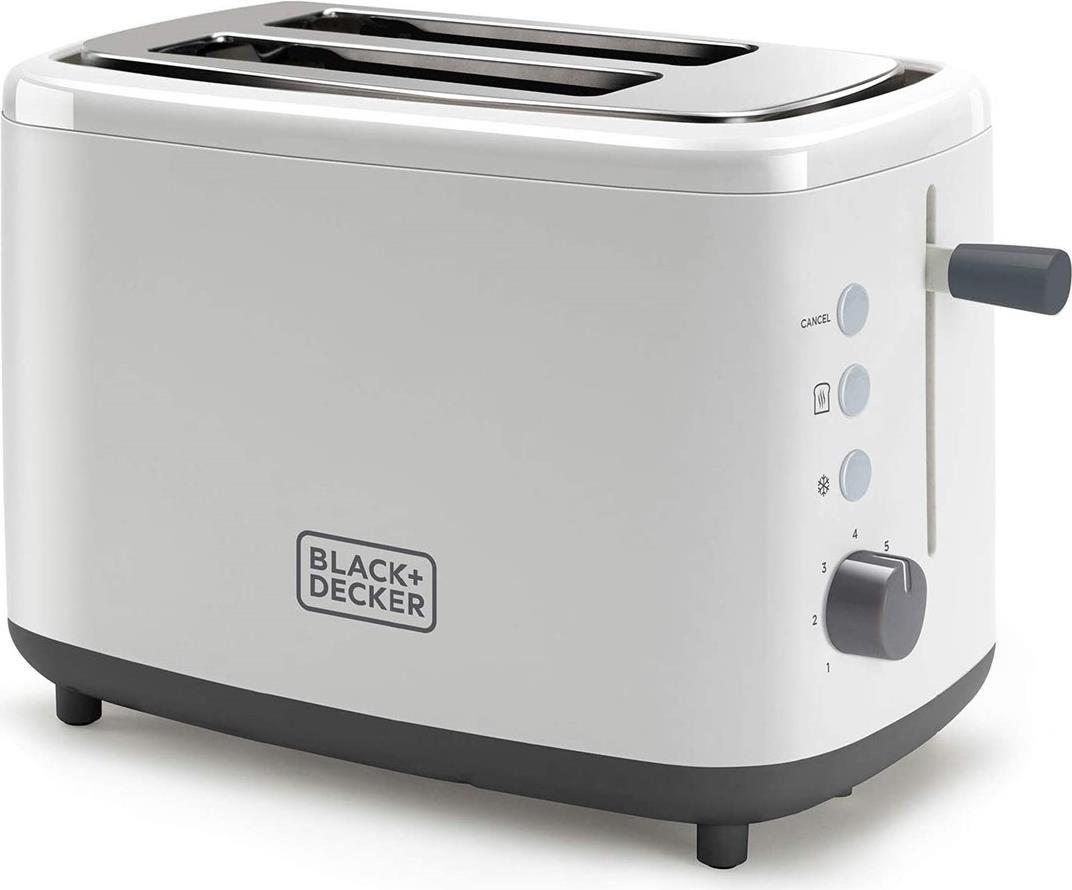 Black+Decker BXTO820E - Toaster 820W. 2 breite Toastschlitze, Weiß (BXTO820E)
