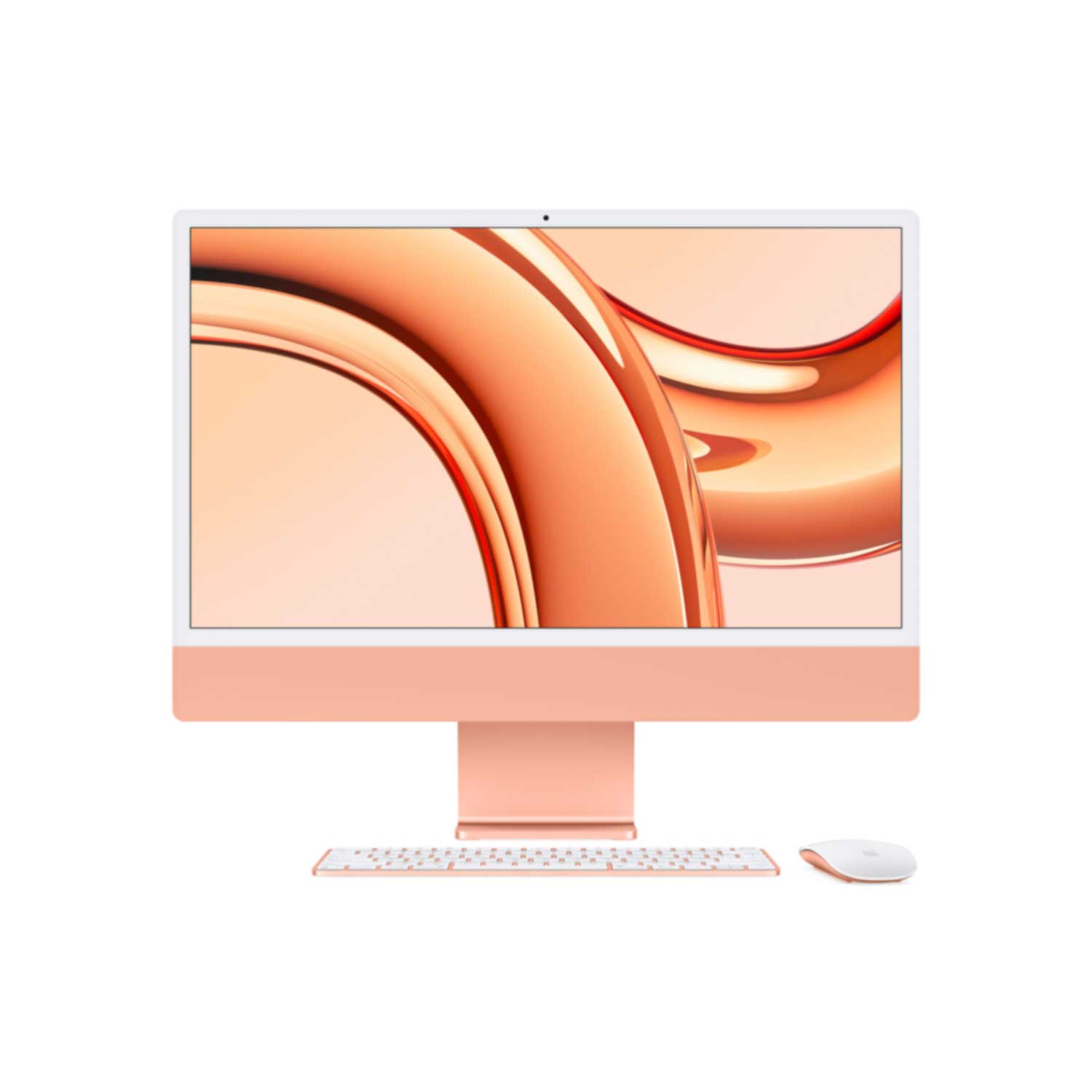 APPLE iMac Z19S 59,62cm 23,5Zoll Apple M3 8C CPU/10C GPU/16C N.E. 24GB 2TB SSD Gbit Eth. MM+MT MaKey TID DE - Orange (Z19S-Z19SD/A-AUCE)