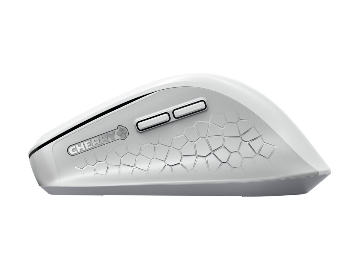 Cherry CHERRY STREAM MOUSE COMFORT Funkmaus 2.4 GHz 6 Tasten 4000 DPI Rechtshänder Weiß/Grau