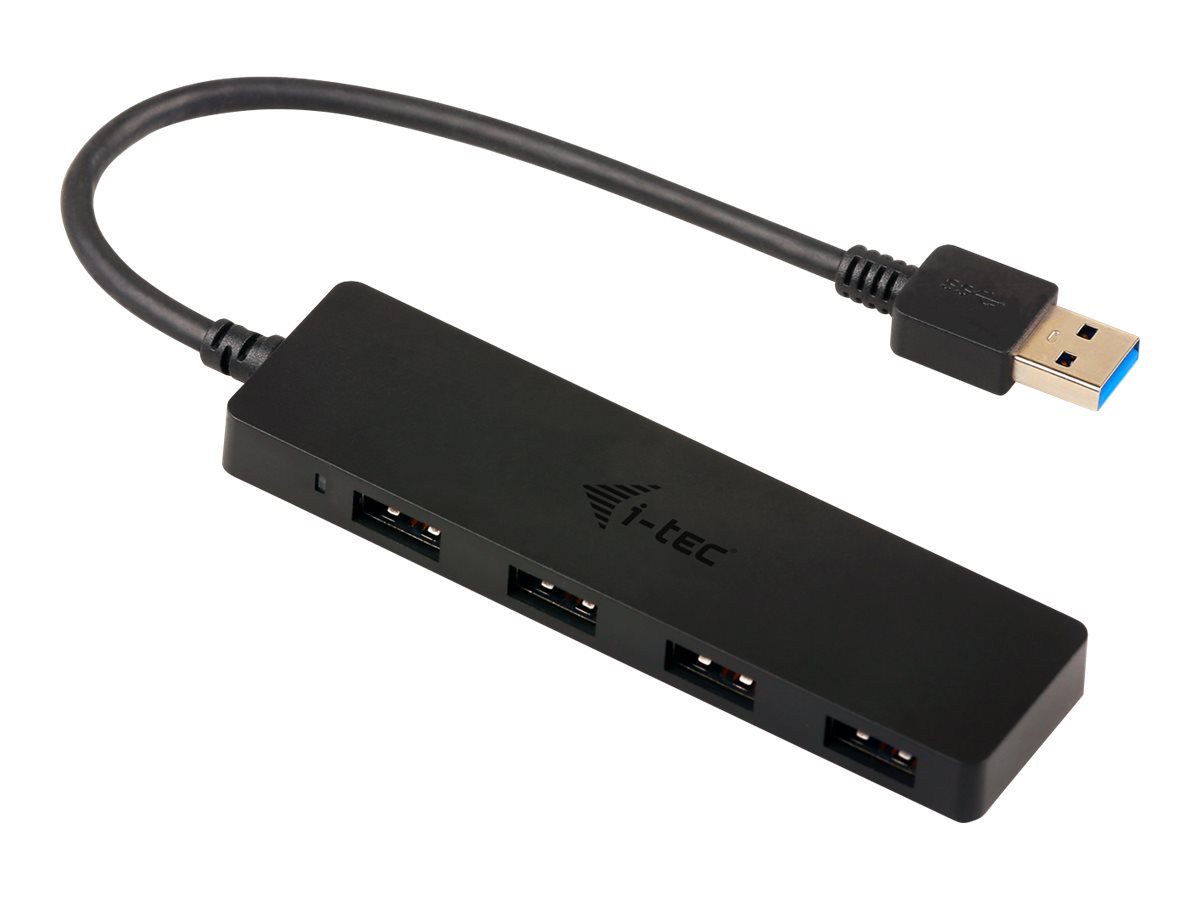 i-Tec USB 3.0 Slim Passive HUB 4 Port Schwarz