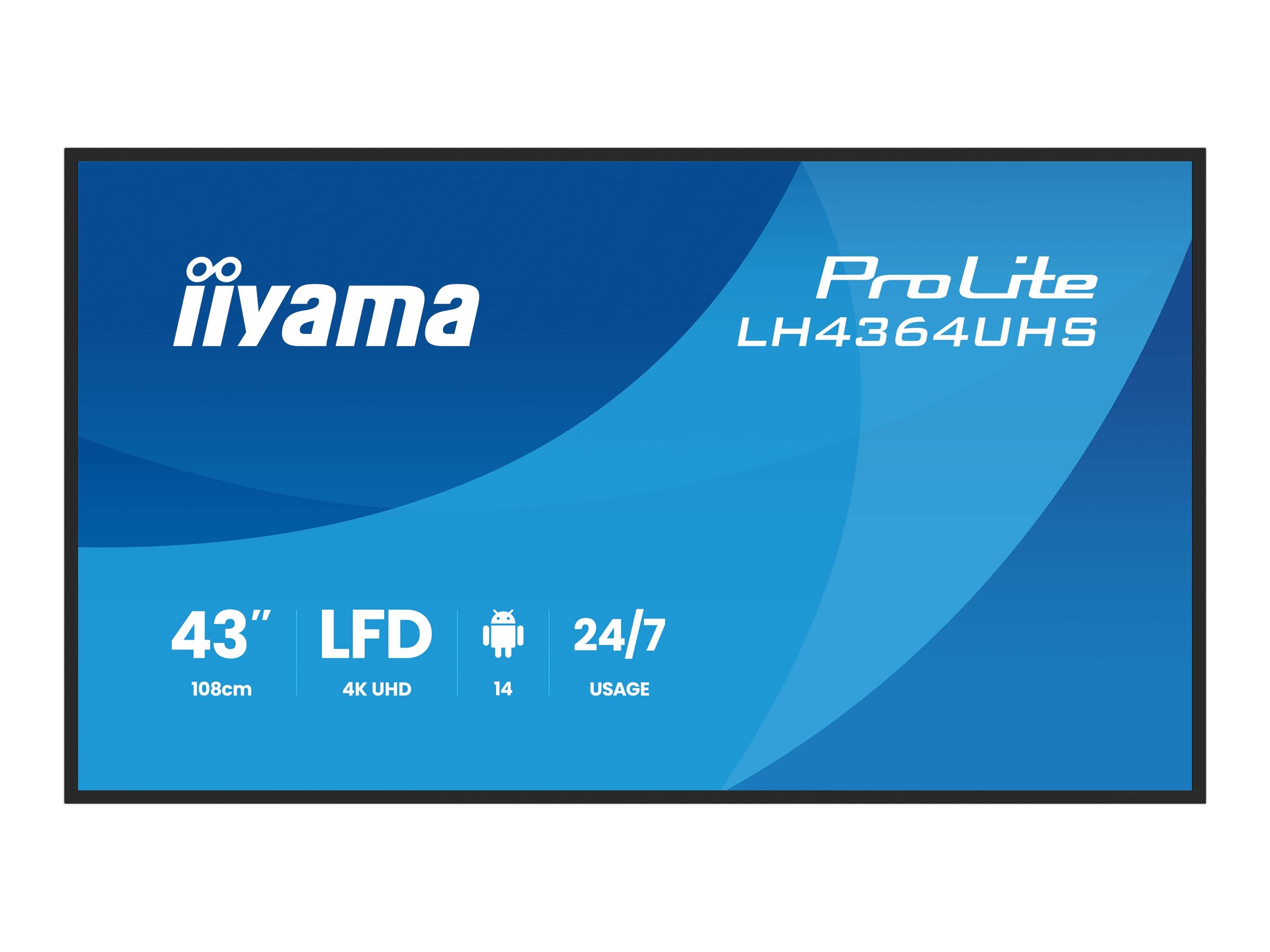 Iiyama ProLite LH4364UHS-B1AG 43" 4K UHD Digital Signage Display Schwarz