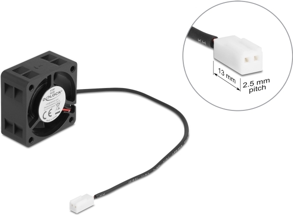 Delock Axiallüfter 5 V DC 40 x 40 20 mm schwarz (67287)