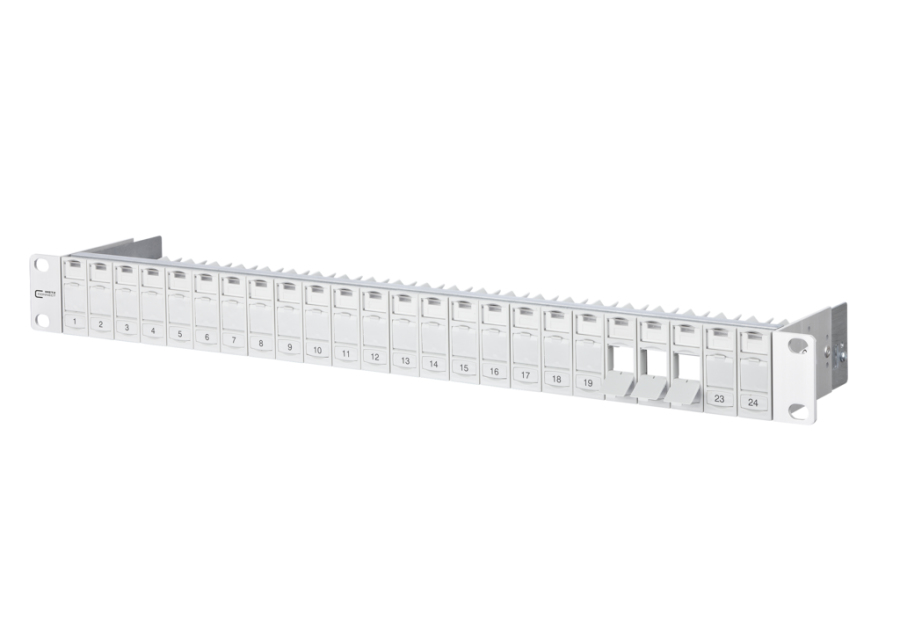 METZ CONNECT 130920-00-E 1U 24-Port Patchpanel Grau