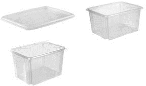 keeeper Aufbewahrungsbox "emil", 24 Liter, natur Dreh-/Stapelbox, mit Griffmulden, Farbe: natur-transparent, - 1 Stück (1018800100000)