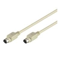 Wentronic Goobay PS/2 Tastatur- / Maus-Kabel, Grau, 5 m - Mini-DIN 6-Stecker (PS/2) > Mini-DIN 6-Stecker (PS/2) (50557)